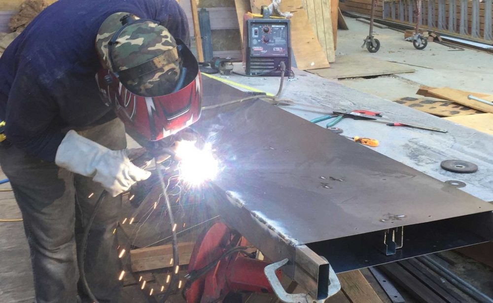 Feature image of Fabrication of custom steel trellis shade overhand