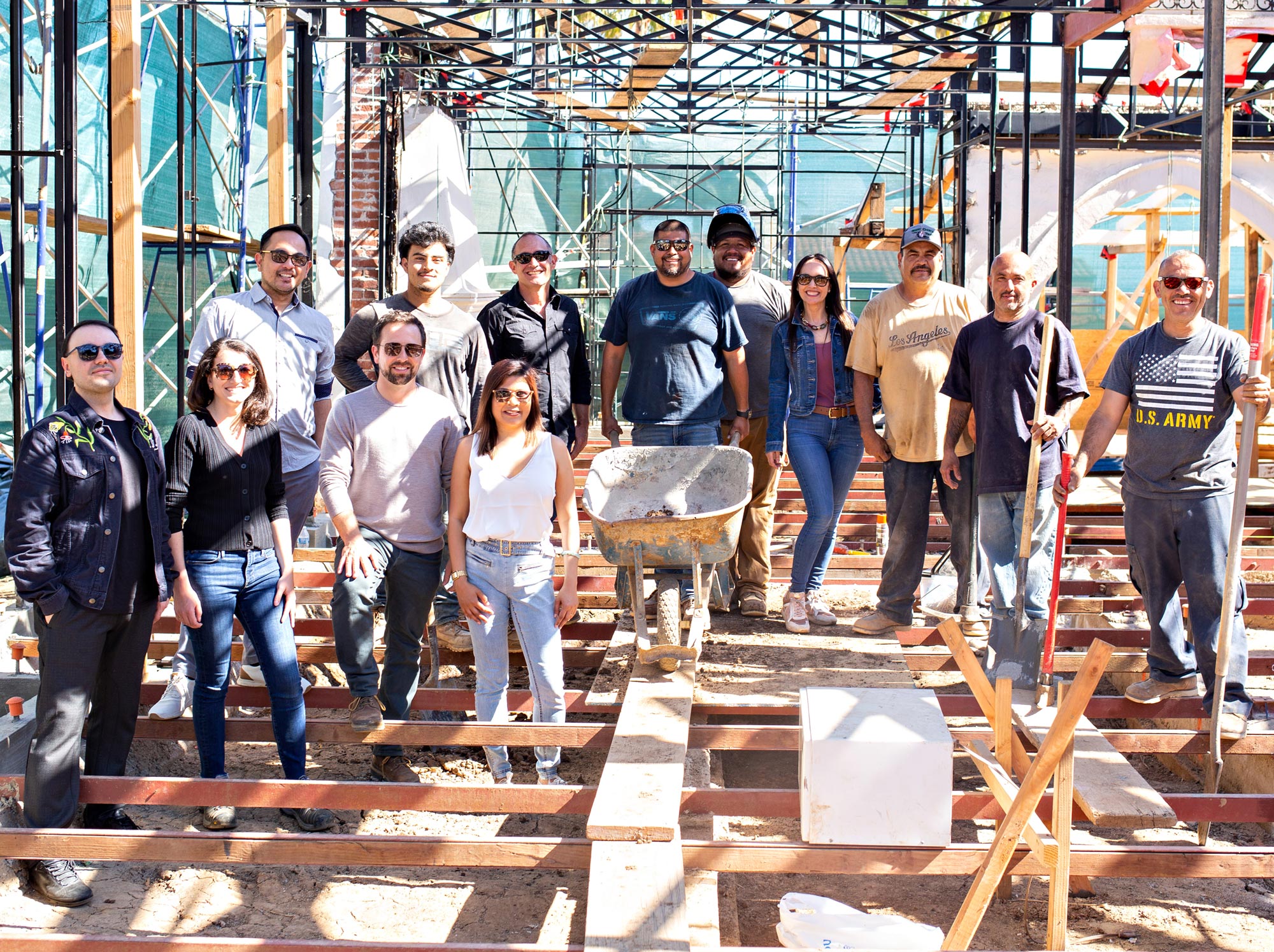Krueger Architects Design-Build team out on the job site in Pacific Palisades Krueger Architects Design-Build team out on the job site in Pacific Palisades
