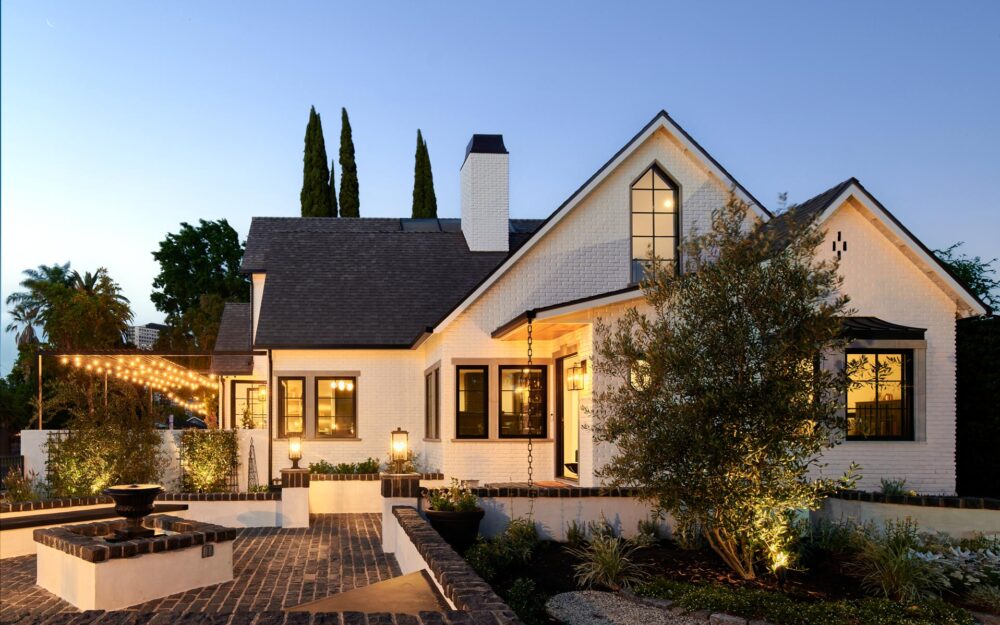 Storybook Cottage restored in Toluca Lake by Krueger Architects with second story addition and modern-style updates