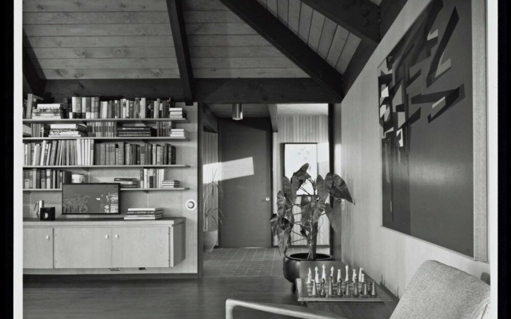 Photos from the Julius Shulman Archives of the Getty Research Institute of the Art Seidenbaum Home in the Hollywood Hills