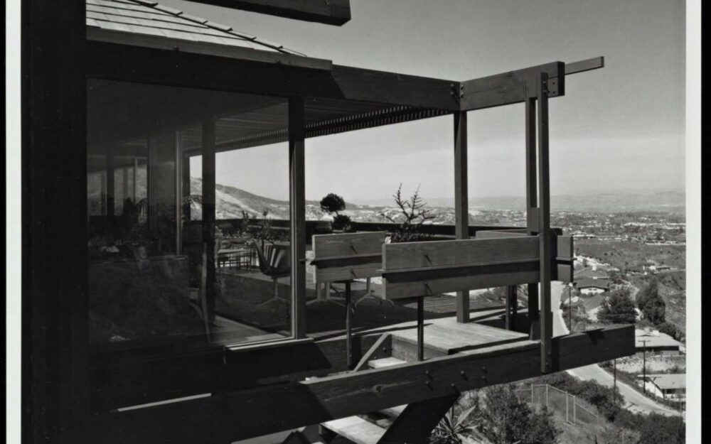 Photos from the Julius Shulman Archives of the Getty Research Institute of the Art Seidenbaum Home in the Hollywood Hills